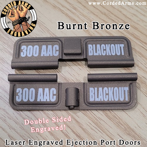 300 AAC Blackout Laser Engraved Ejection Port Door